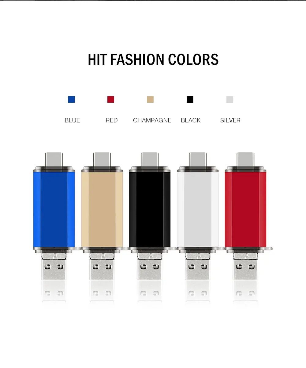 3 in 1 otg metal usb 3.0 16gb 32gb 64gb type c pendrive with cooperation gift customize logo - ANKUX.COM
