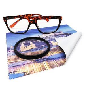 Image of logo printed 3m microfiber lens cleaning cloth/eyeglasses cleaner cloth