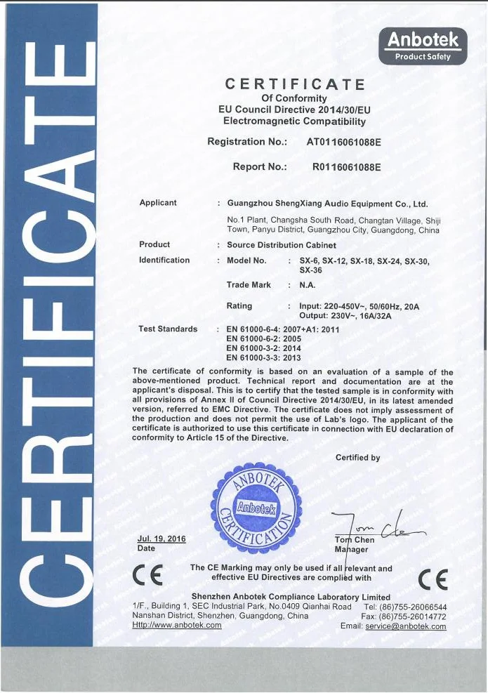 CE CERTIFICATES