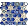 fireplace irregular star shaped mosaic tiles