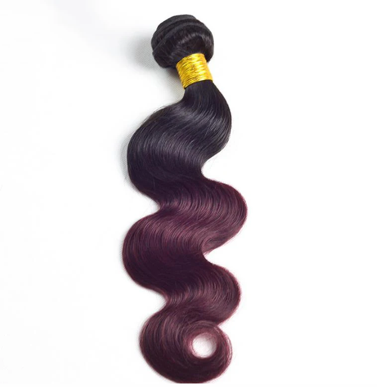 

Lsy Ombre Brazilian Hair Virgin Body Wave 1B99J Two Tone Human Hair Weave Bundles 99J Red