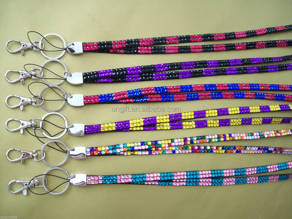 Fashion rhinestone lanyard from factory