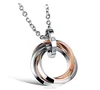 Ebay quick sell hot sale accessories simple three ring lover necklace chinese couple love fashion couple pendant