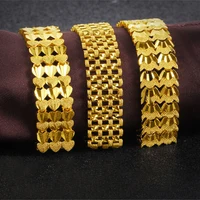 

2019 Fashion Simple 24K Gold Cuff Bracelets designs Keep Color Vietnam Alluvial Gold Bracelets Jewelry