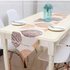 wholesale linen cotton custom nordic leaf plant printed design modern heat-resistant table runners