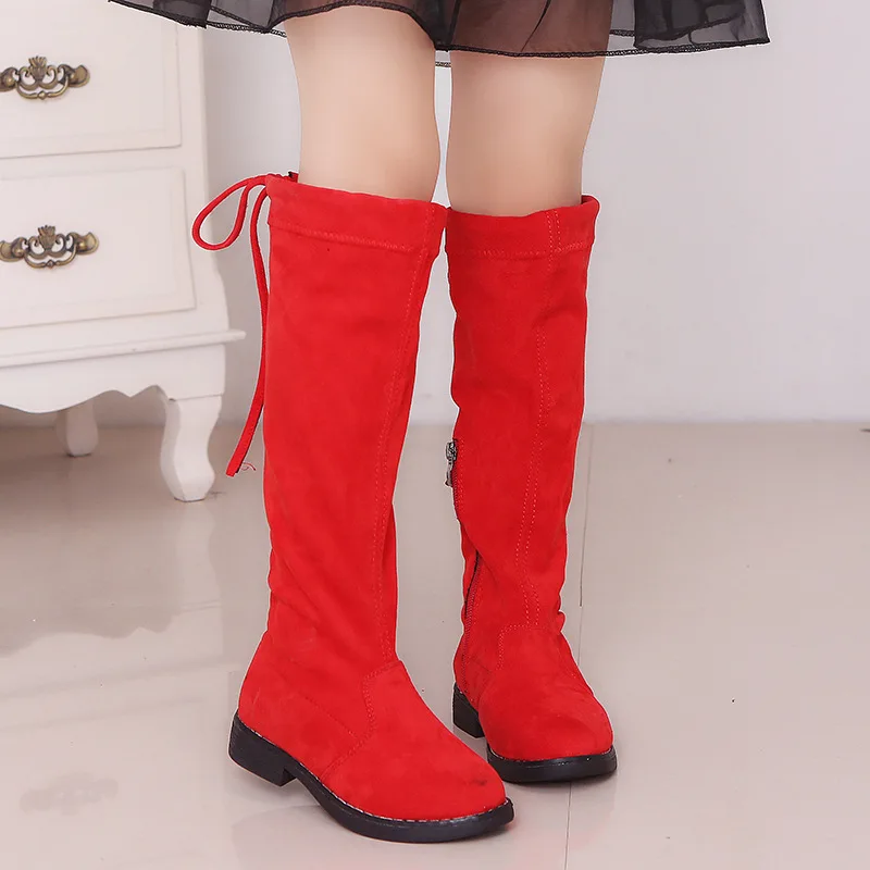 
Girls Knee Boots Shoes Princess Children High Boots New Winter Rubber Boots 