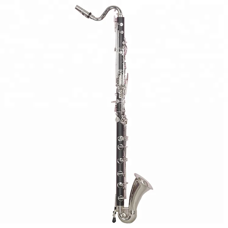 

bater Low C Bb tone nickel plated bass ebonite clarinet rubber body HCL-106-R-2 bass clarinet