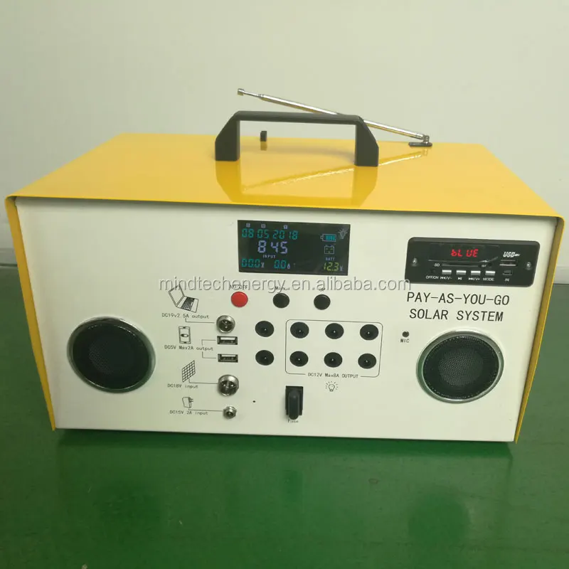 12V 40Ah Lead Acid Battery 60W solar panel hom power system for lighting