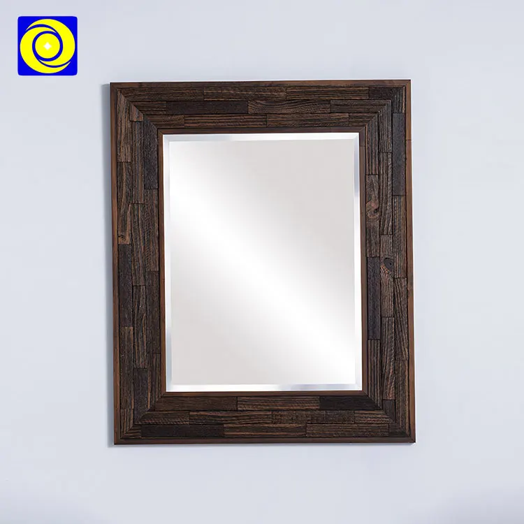 Highgrade Decorative Square Wall Window Antique Wooden Frame Mirror