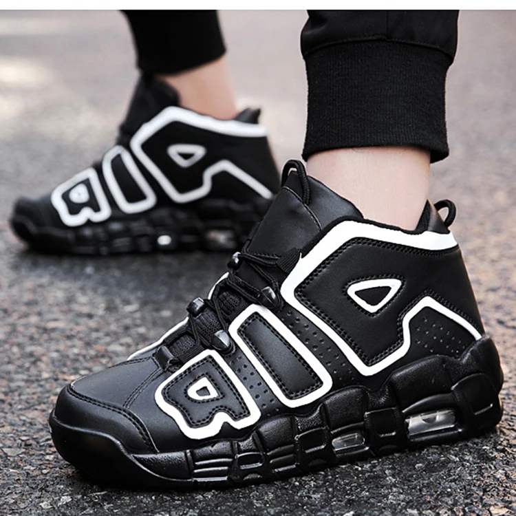 

North America popular slip-on Thick Sole Air More Uptempo Sport Shoes Hot Wholesale big air basketball shoes