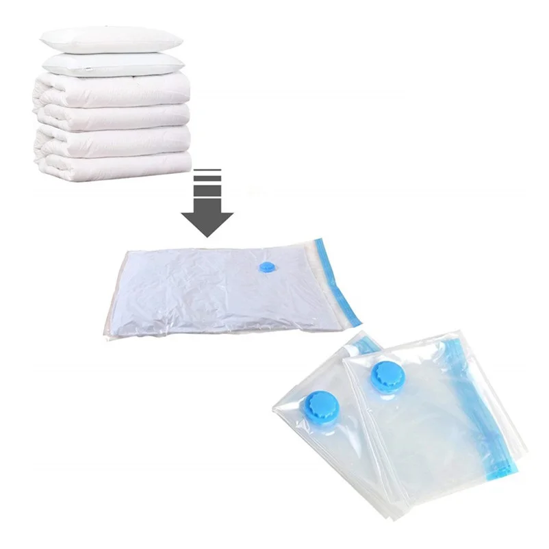 

Premium Reusable Vacuum Storage Bags Space Saver Bags for Bedding Pillows Towel Blanket Clothes