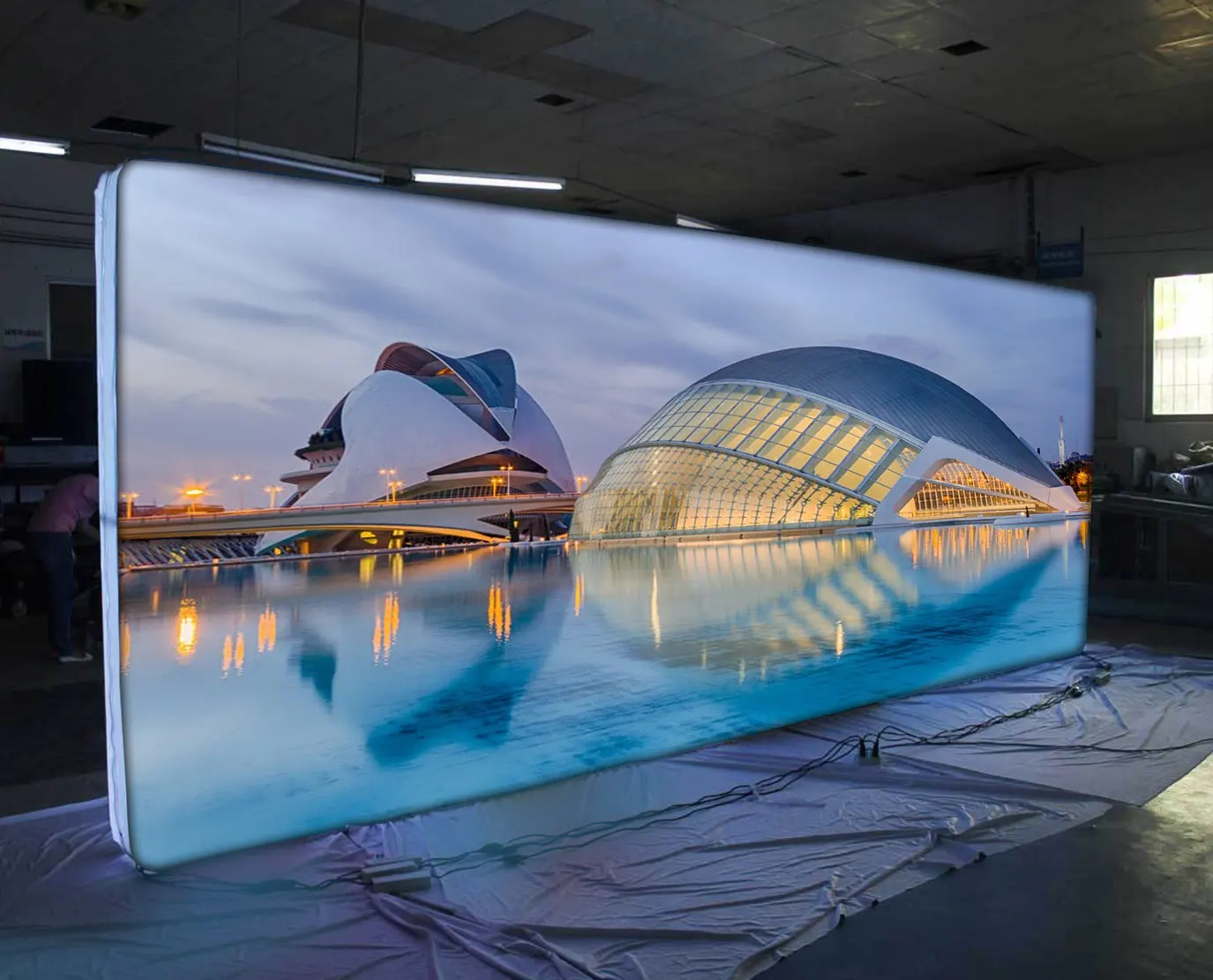 High brightadvertising equipment slim double face photo frame fabric light box exhibition led light box