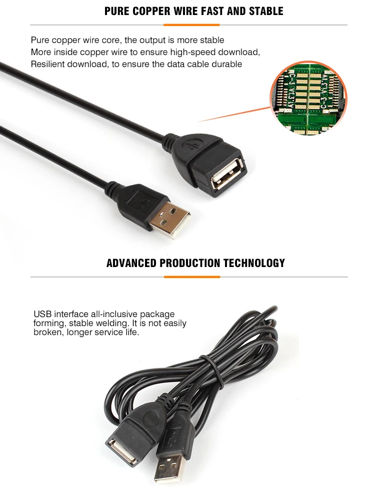 Customize Different Lengths Usb Extension Cable Popular Extra Female ...