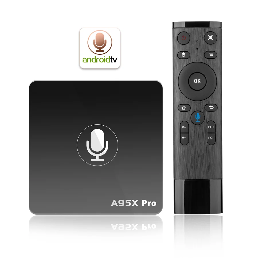 google tv box amlogic s905w a95x pro with voice control 2+16gb tv box
