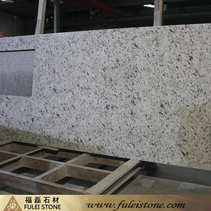 High Polished Moon White Granite Countertop Prefab Granite
