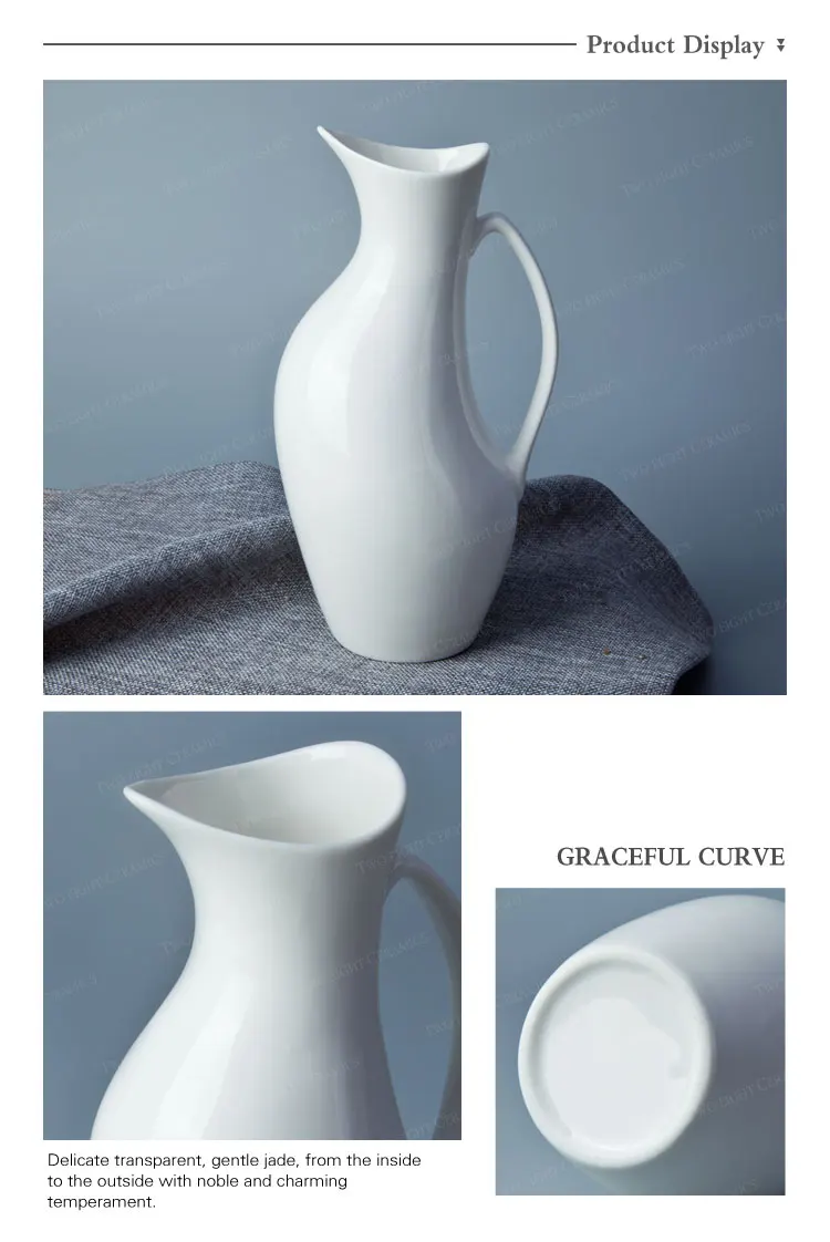 Hot selling restaurant table use white china porcelain vase