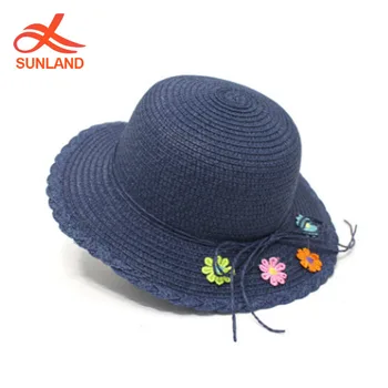 4012 New 2018 Summer Navy Flower Decorate Wholesale Kids Straw