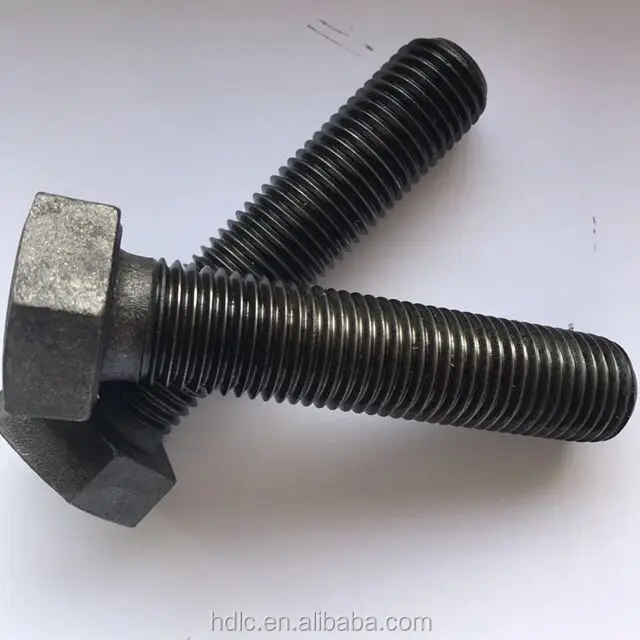 
High Tensile 8.8 Grade DIN931 DIN933 DIN934 black Steel Hex Bolts And Nuts 