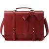 Women Briefcase PU Leather Laptop Shoulder Computer Bag with Detachable Bow fits 15.6 inch Laptops