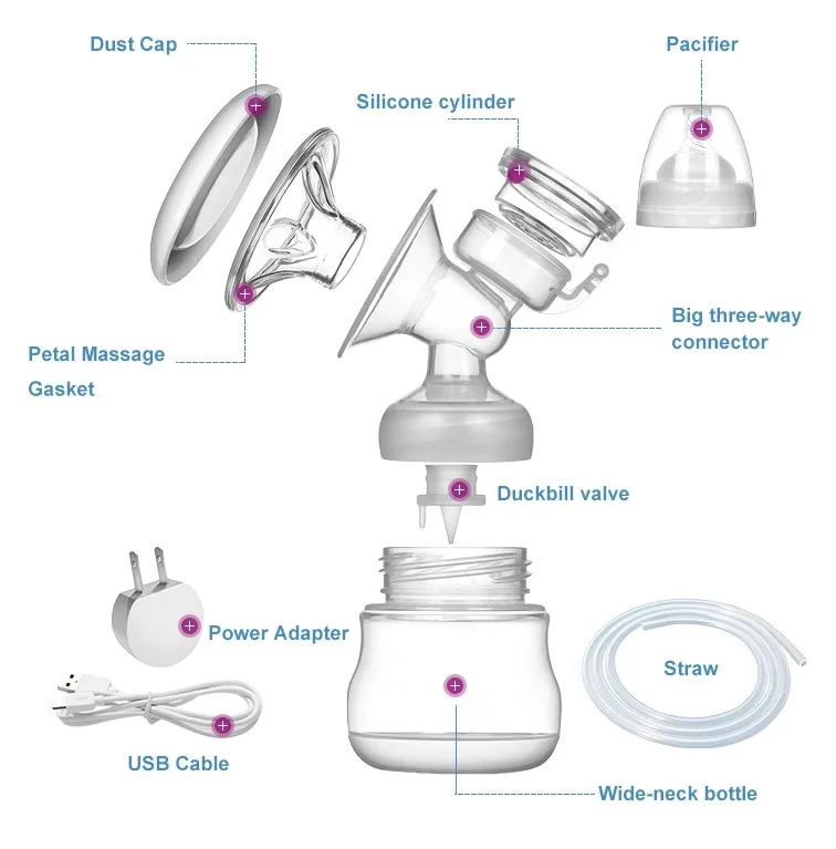 Frequency control memory function BPA free electric breast pump