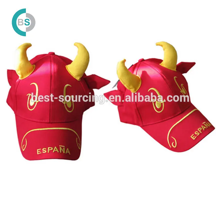 Funny Design High Quality Ox Horn Cotton Baseball Cap And Hat Buy