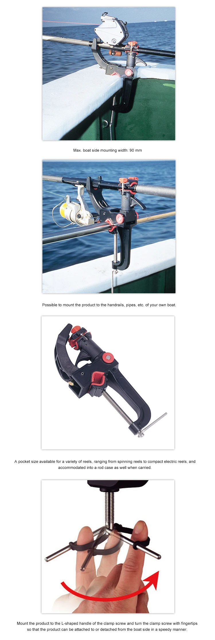 Daiichiseiko Mini Lark Rod Holder for Boat Fishing Pocket Size New