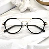 Best selling double bridge vintage acetate combine metal round optical frames ready goods