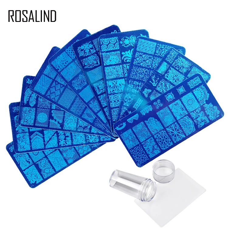 

Rosalind wholesale stainless steel metal nail art stamp plates template tools gel polish nail stamping plate for nails salon, Multiple patterns