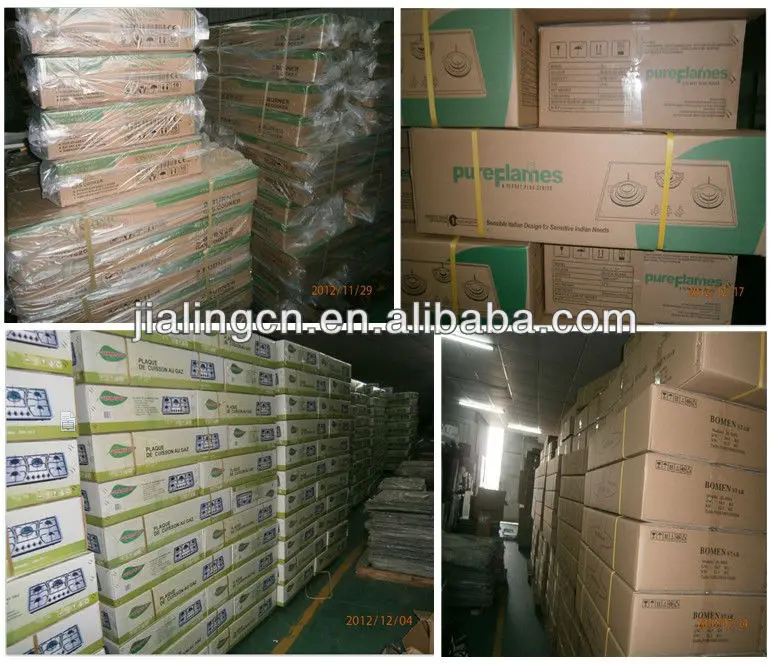 Stainless Steel Top Plate 4 Burners Gas Stove Hob,Cast Iron Pan