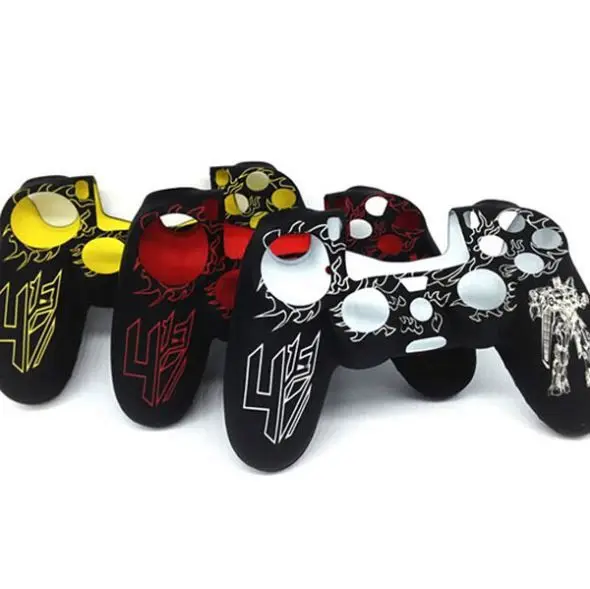 

Protective Silicone Cover Skin Case Grip for PS4 Controller, Black;red;yellow