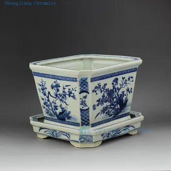 Chinese Blue And White Ceramic Planter Chinese Blue And White Ceramic Planter