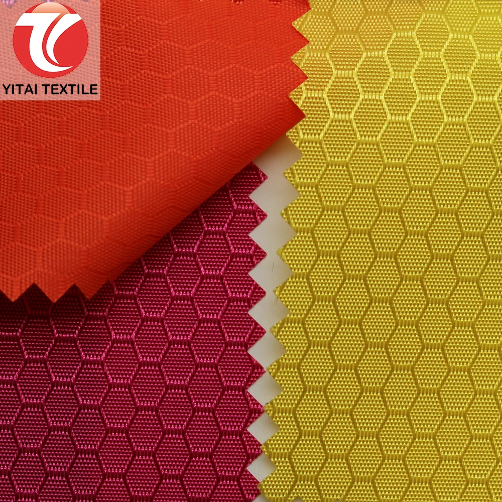210d Honeycomb Ripstop Poly Polyester Oxford Fabric with Pu pa Coated