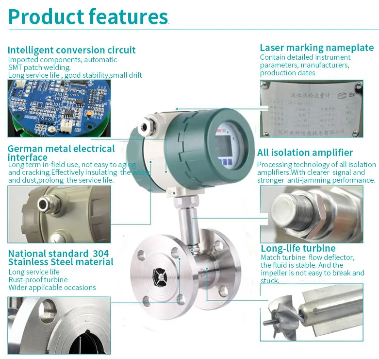 Asmik Low Price Small Diameter Intelligent Turbine Flowmeter For Diesel ...