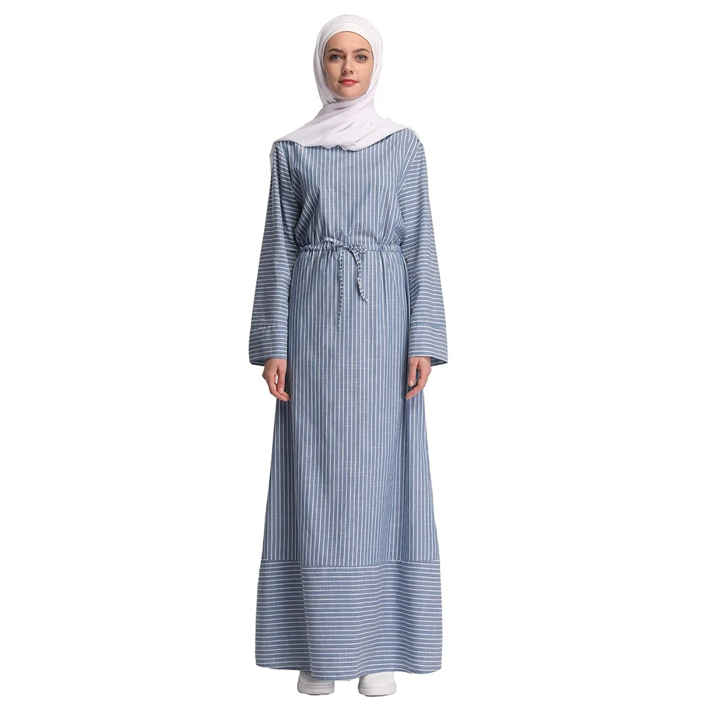 

2019 wholesale high quality islamic clothing muslim women casual abaya, Blue;beige;pink