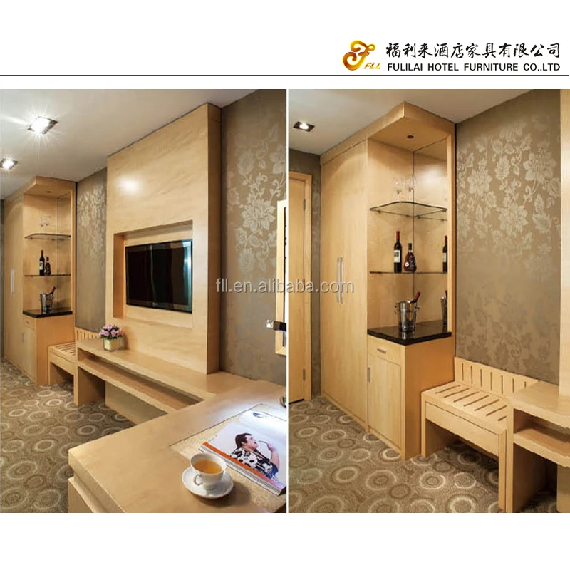 
Customized interior wall panels hotel fixed furniture for 5 star hotel 