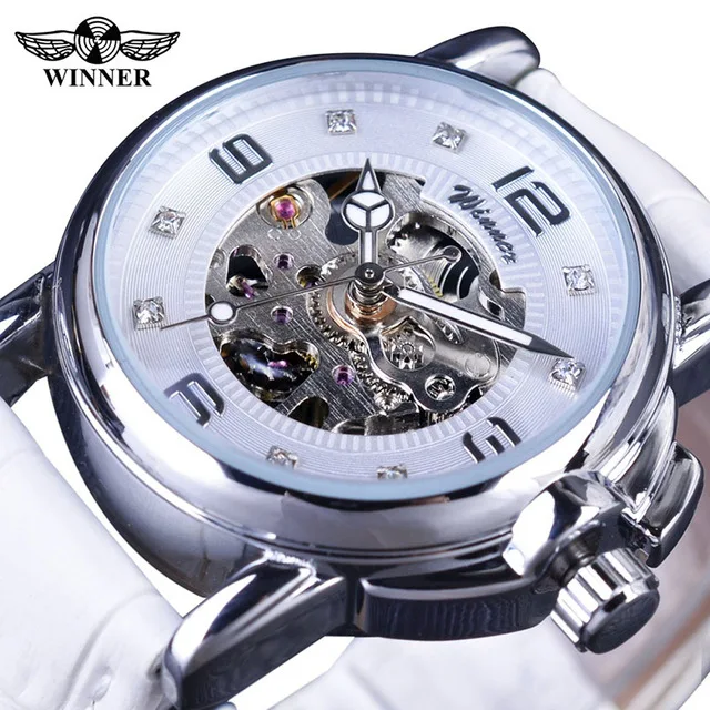 

AliExpress Winner Watch Hot Top Brand Luxury Women Wrist Watch Military Sport Clock Automatic Mechanical Skeleton Lady Watches, 3-color
