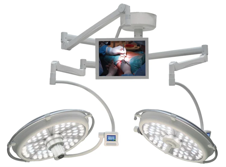 Double arm operation lightshadowless led surgical light in hospital operating room