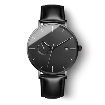 

New Style Luxury Simple OEM wholesale Wrist Men Genuine Leather Watches