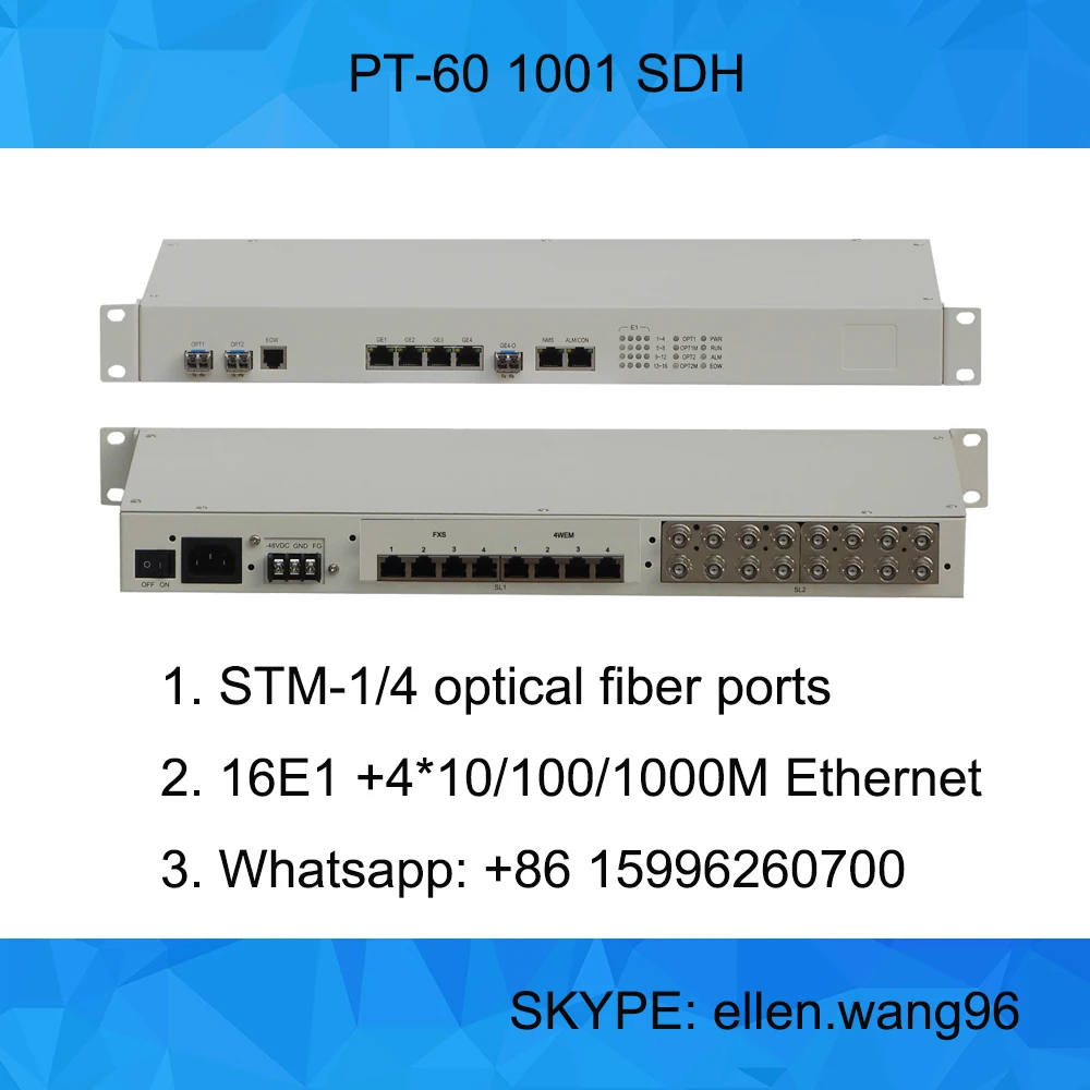 2 stm-1 或 stm-4 16 e1 4 ge eth sdh 终端多路复用设备