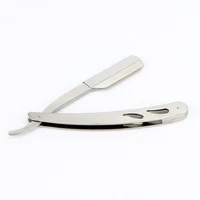 

D701 Stainless folding replacement blades shaving knife straight barber single edge barber razor