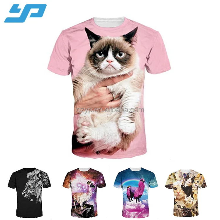 

Fashion casual printing custom pattern pro digital printed sports T shirt, Customized color