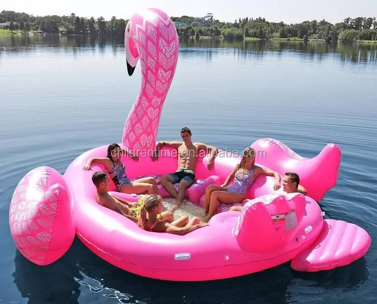 

Giant Party Island 6 Person Inflatable Flamingo Unicorn Pool Float