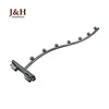 J&H Storefixture Metal Chrome Waterfall 7-bead Bent Hanging Display Hook for Upright Post