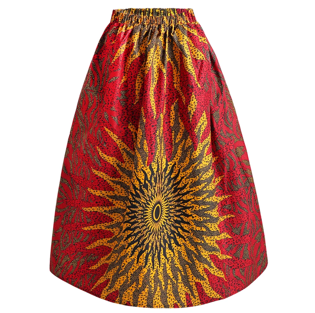 high waist long kitenge skirts