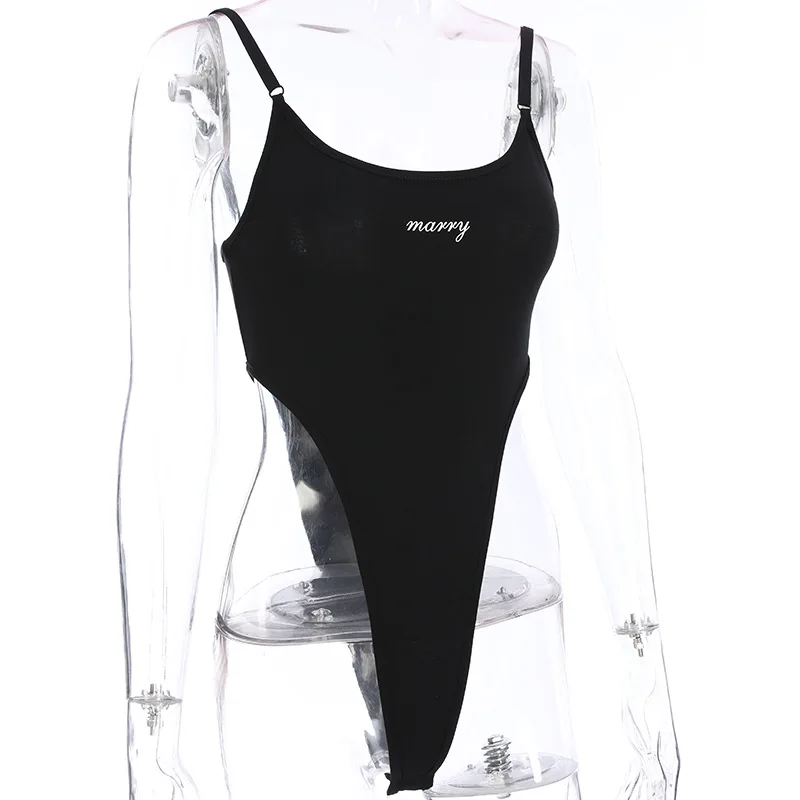 

2018 New Summer Cool Women Sexy A Good Girl Printed Sleeveless Vest Halter Solid Tops Blouse Camisole Bodycon Jumpsuit Bodysuit