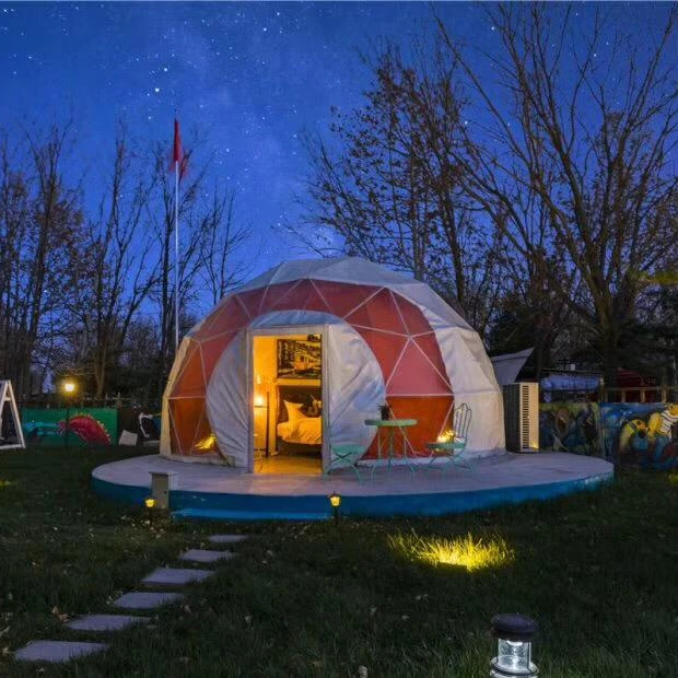 

5m 3v best selling 360 degree geodesic hotel dome igloo