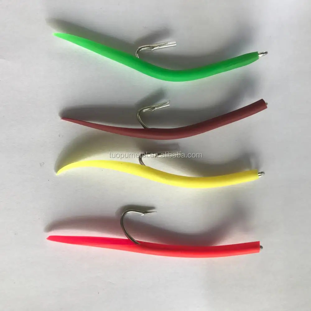 Trolling Fishing Eel Jig Hook With Rubber Tube Mustad Sea Eel Hook