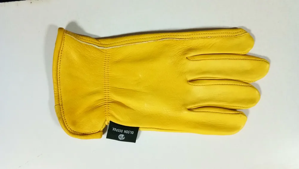 Wholesale Metal Work Glove For Men Full Grain Cowhide Leather Gloves