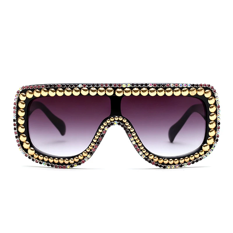 

Luxury Sunglasses Women Bling Rhinestone Oversize Sunglass Men Brand Designer Vintage Baroque Pearl Sunglasses (KSG032), 5 colors