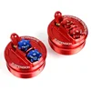 cnc machined red anodized aluminum front fork top cap for pit dirt bike parts